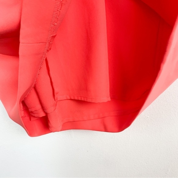 Trina Turk Womens Traverse Ruffle Sleeve Dress in Coral Lilly Sz XS - Picture 7 of 8